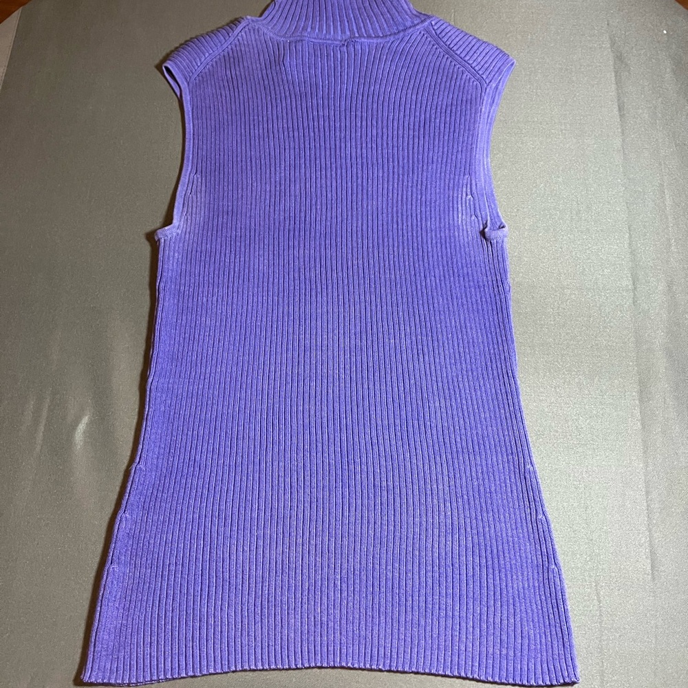 Chico's Vibrant Purple Sleeveless Turtleneck Top